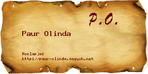 Paur Olinda névjegykártya